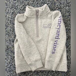 Vineyard Vines Light Gray Kids Quarter-Zip Sweatshirt